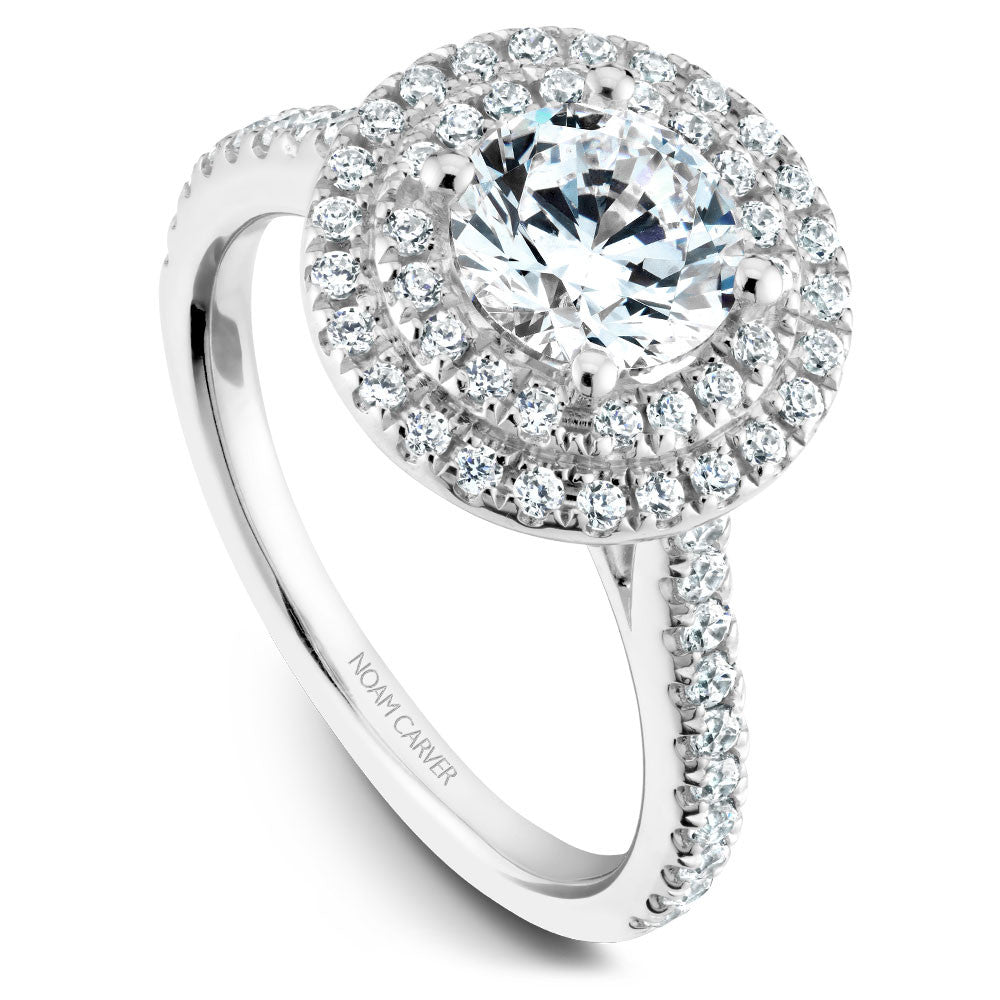 Noam Carver Double Halo Diamond Engagement Ring R051-01A