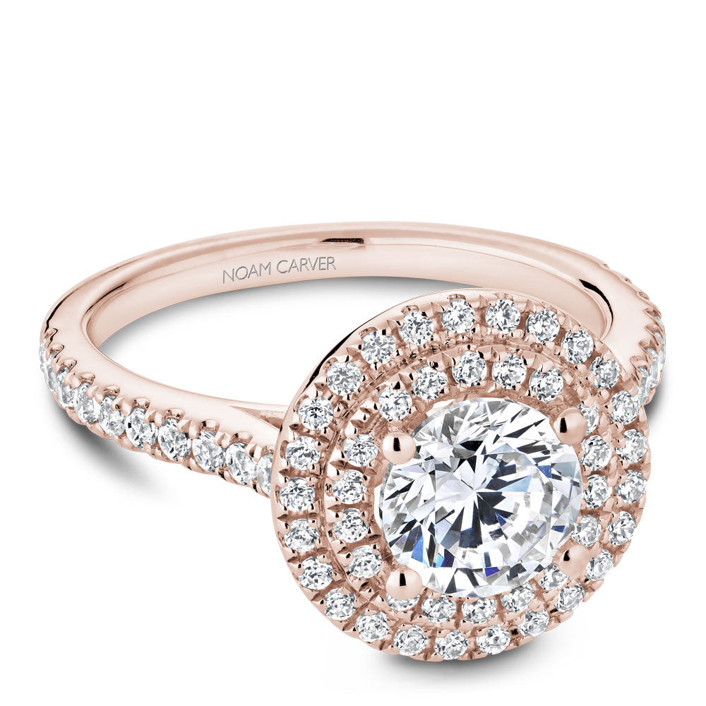 Noam Carver Double Halo Diamond Engagement Ring R051-01A