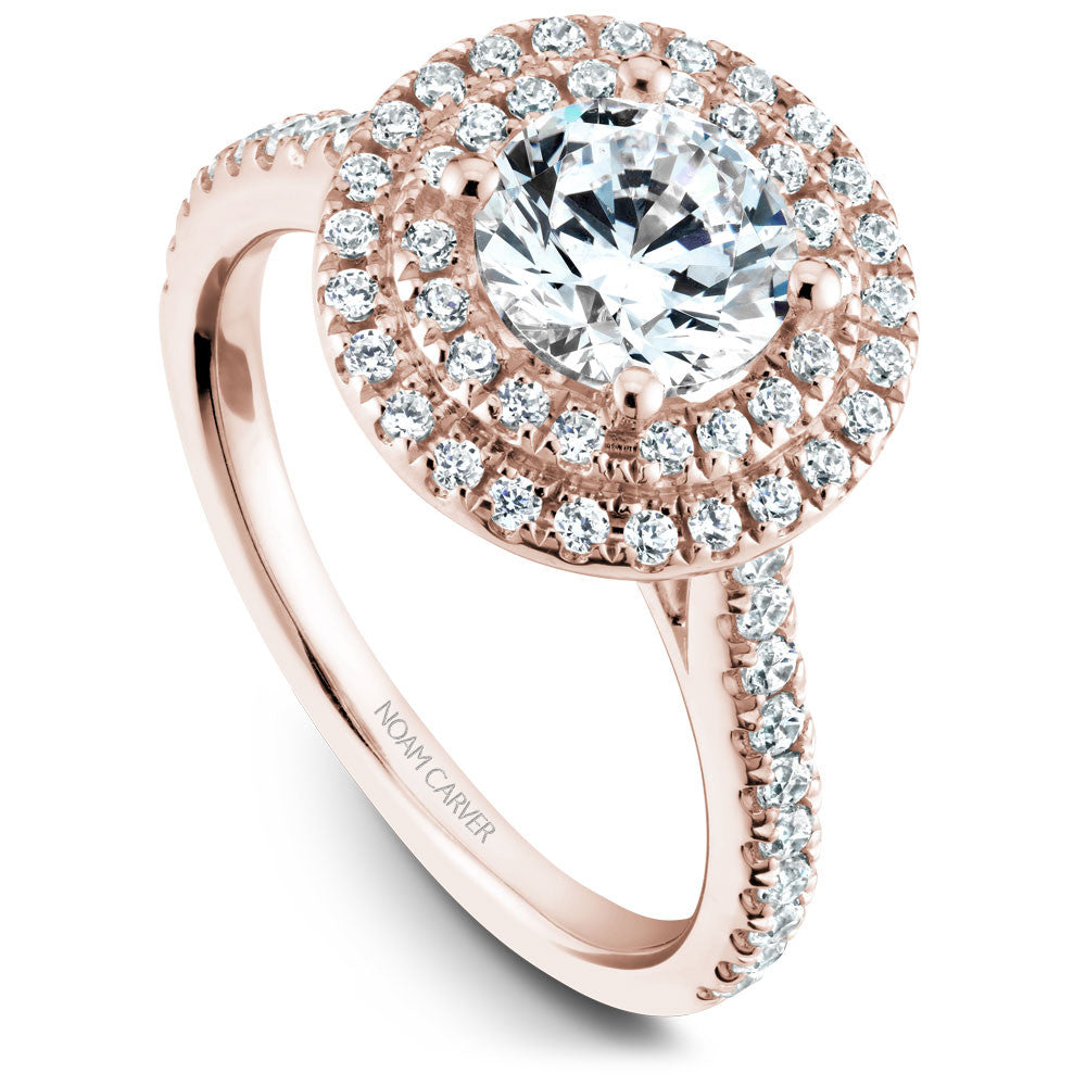 Noam Carver Double Halo Diamond Engagement Ring R051-01A