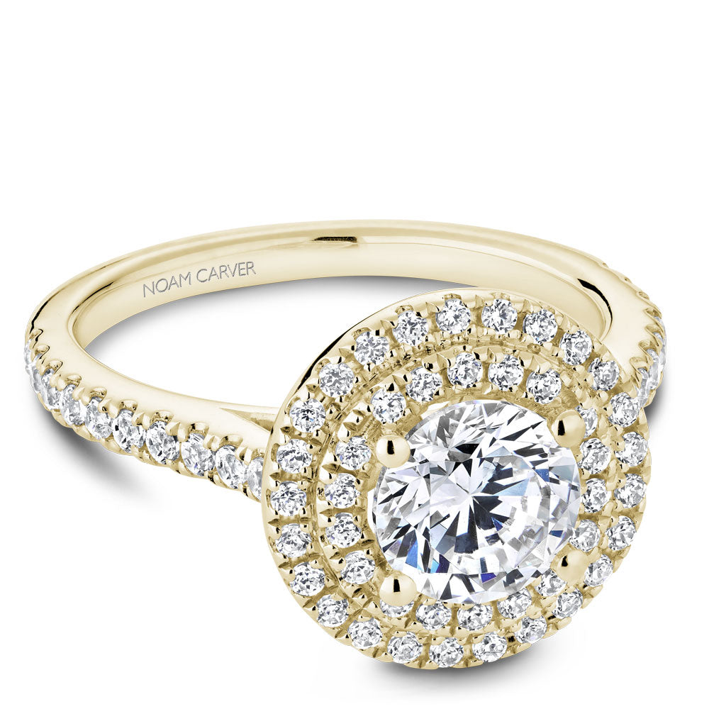 Noam Carver Double Halo Diamond Engagement Ring R051-01A