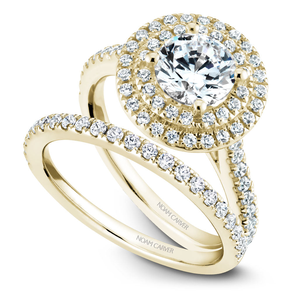 Noam Carver Double Halo Diamond Engagement Ring R051-01A