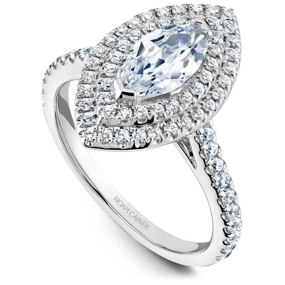 Noam Carver Double Halo Diamond Engagement Ring R051-07A