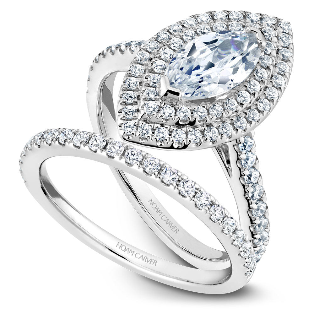 Noam Carver Double Halo Diamond Engagement Ring R051-07A