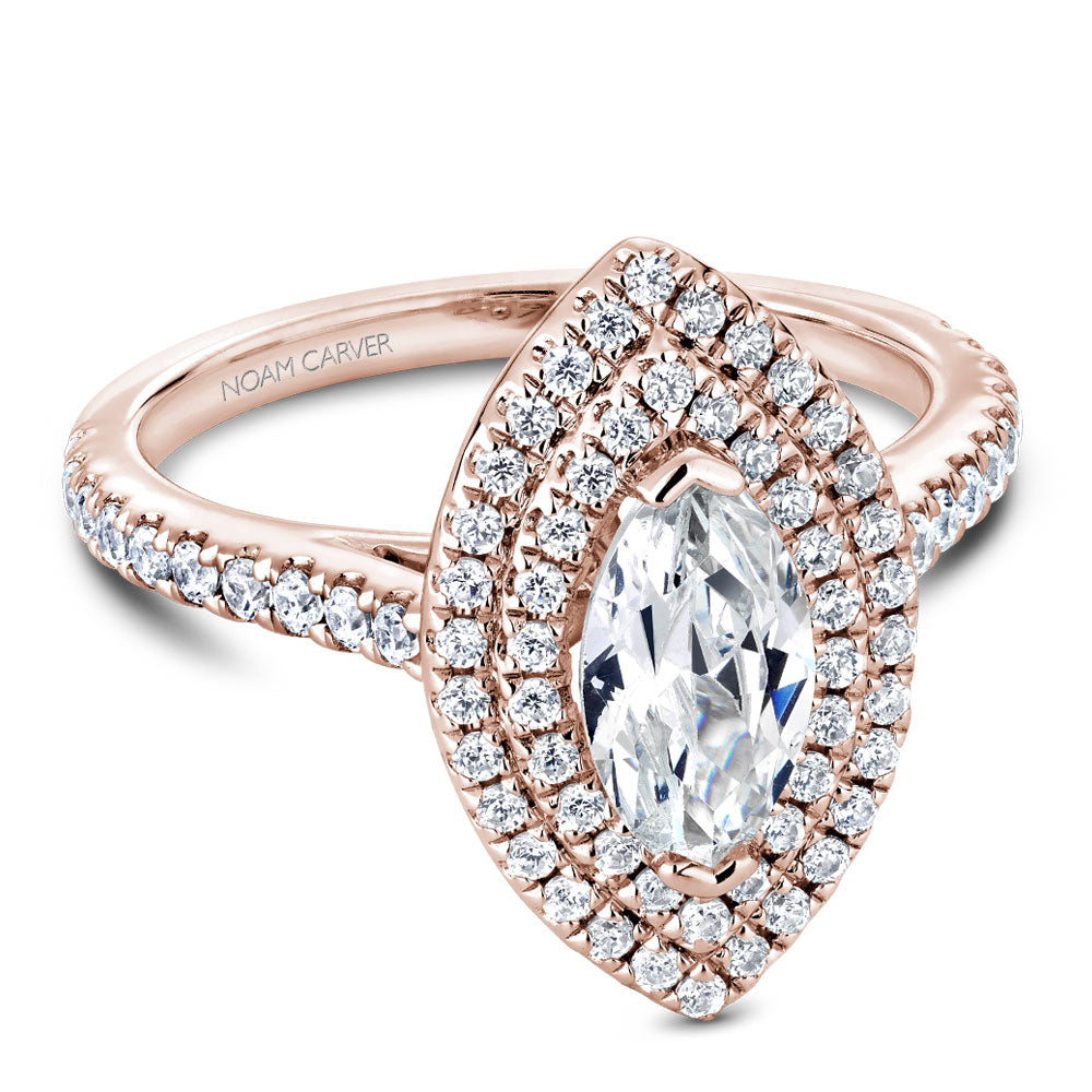 Noam Carver Double Halo Diamond Engagement Ring R051-07A