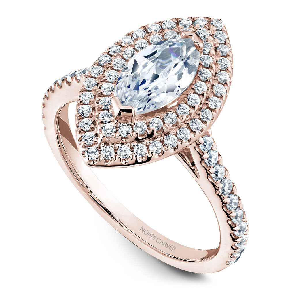 Noam Carver Double Halo Diamond Engagement Ring R051-07A