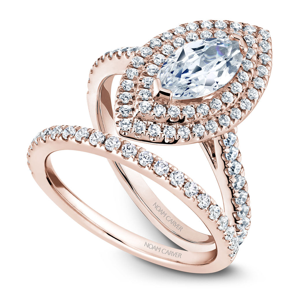 Noam Carver Double Halo Diamond Engagement Ring R051-07A