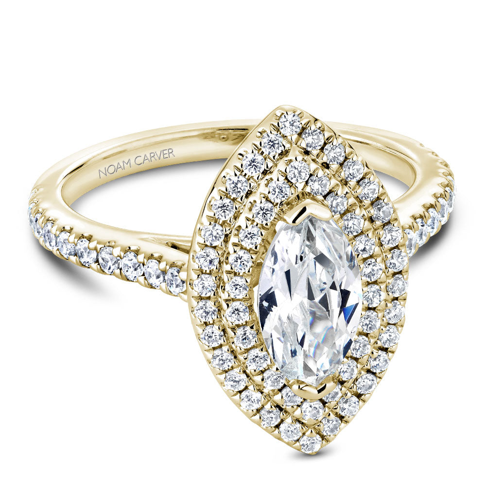Noam Carver Double Halo Diamond Engagement Ring R051-07A