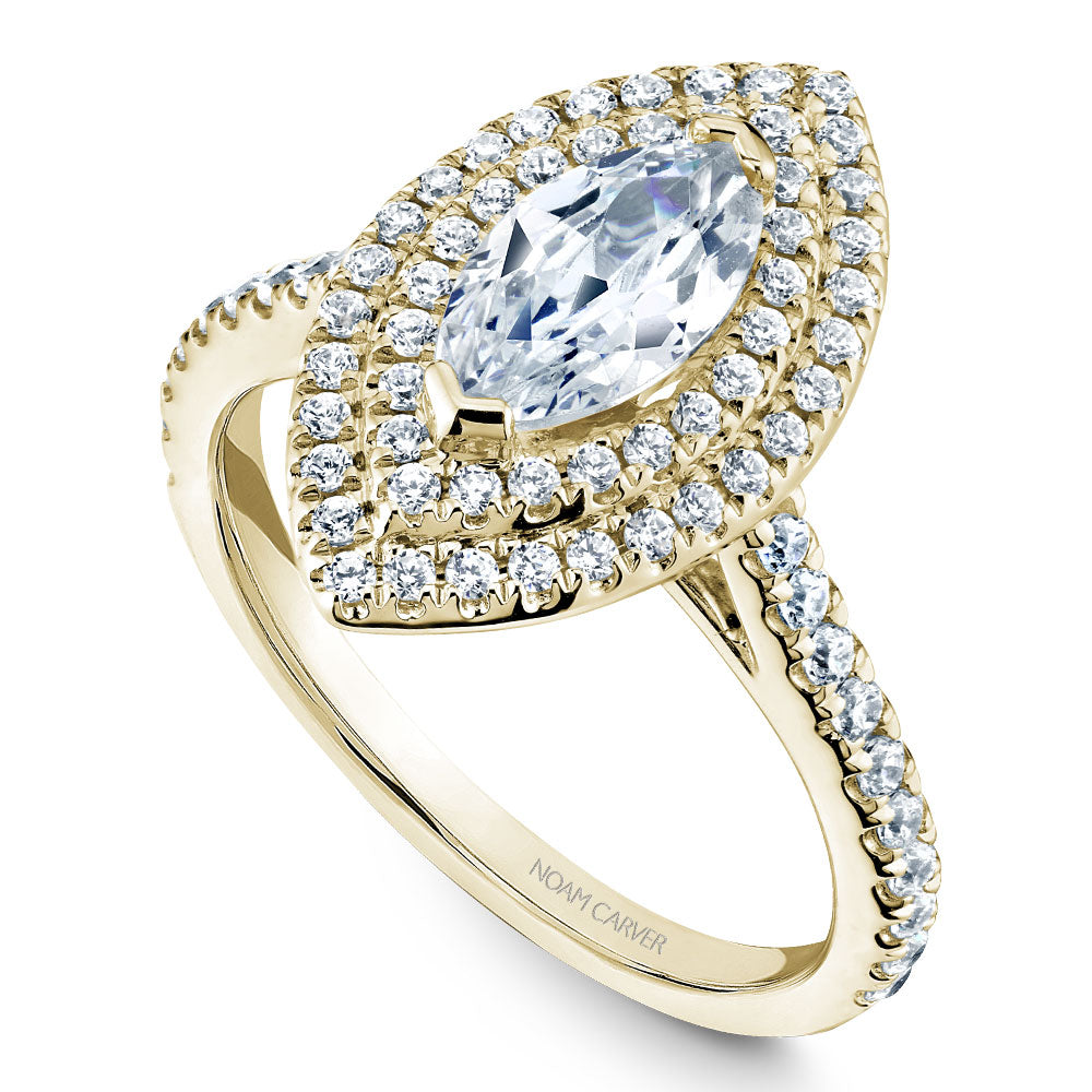 Noam Carver Double Halo Diamond Engagement Ring R051-07A
