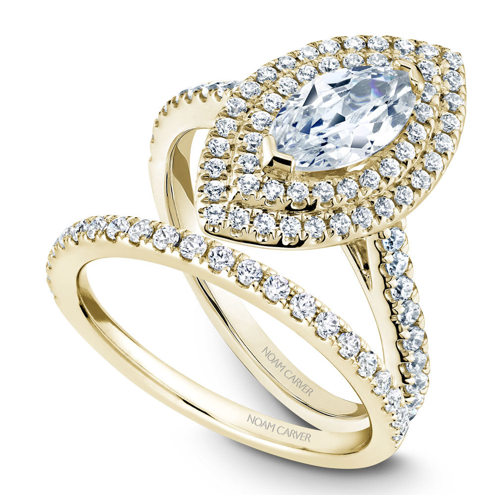 Noam Carver Double Halo Diamond Engagement Ring R051-07A