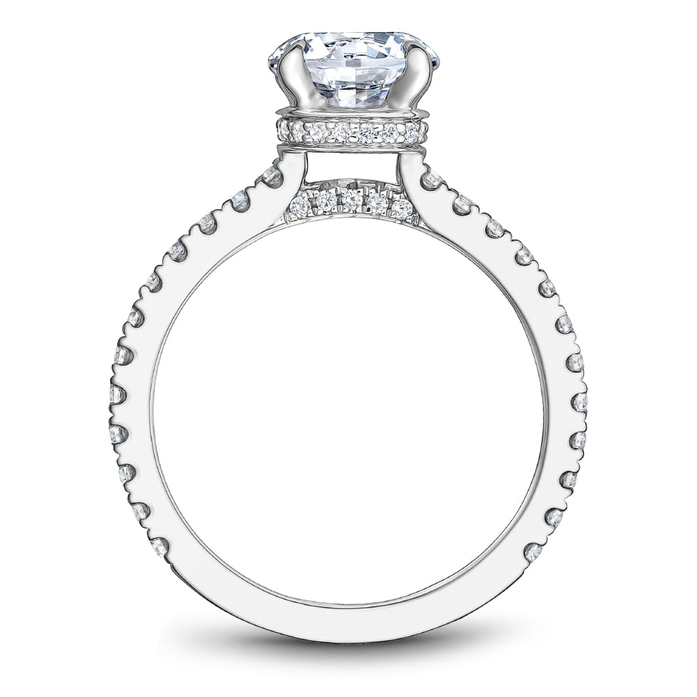 Noam Carver Diamond Engagement Ring with Diamond Peek-A-Boo Halo R059-01A