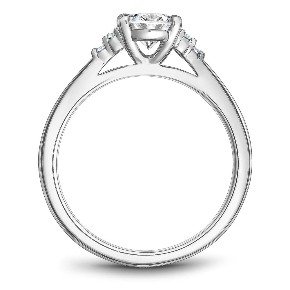 Noam Carver Oval Center with Unique Accent Diamond Engagement Ring R060-02A