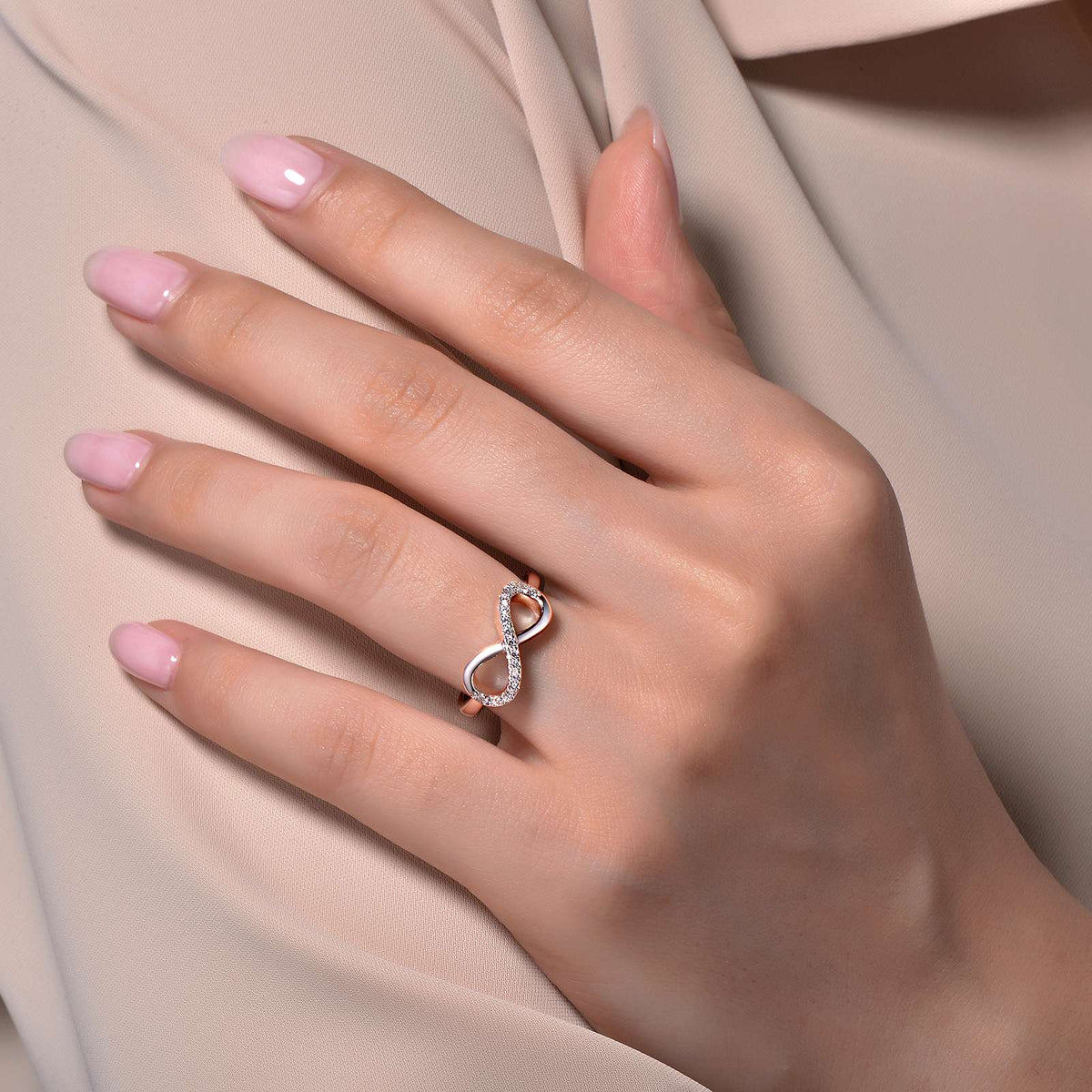 Lafonn Simulated Diamond 0.17ct Infinity Ring R2003CLP