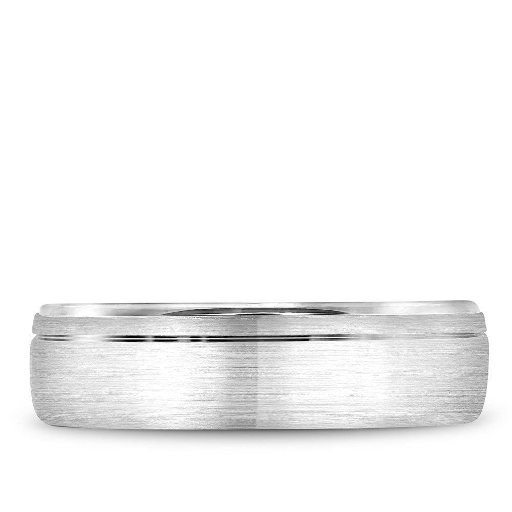 Bleu Royale 6.5MM Wedding Band with Sandpaper Center and High Polish Edge RYL-001W65