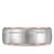 Bleu Royale 8.5MM Rose Gold Wedding Band with White Gold Brushed Center RYL-002WR85