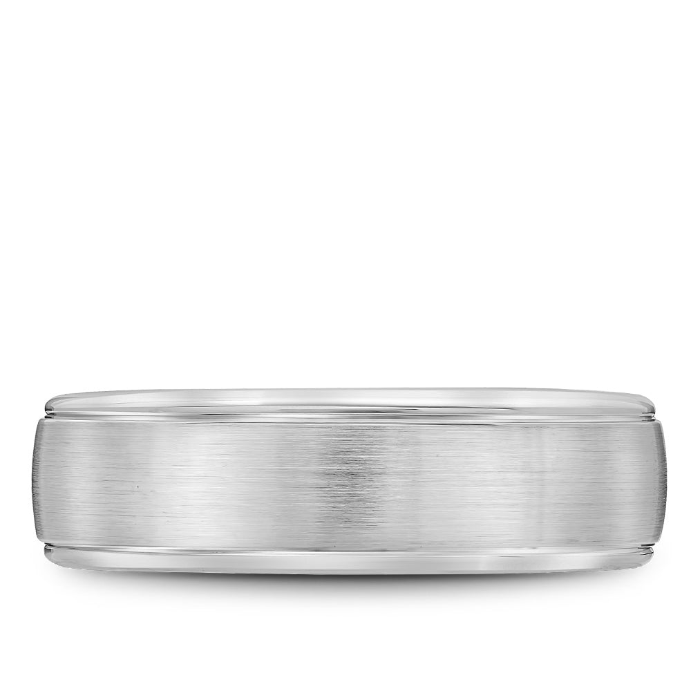 Bleu Royale 6.5MM Wedding Band with Brushed Center and High Polish Edge RYL-004W65