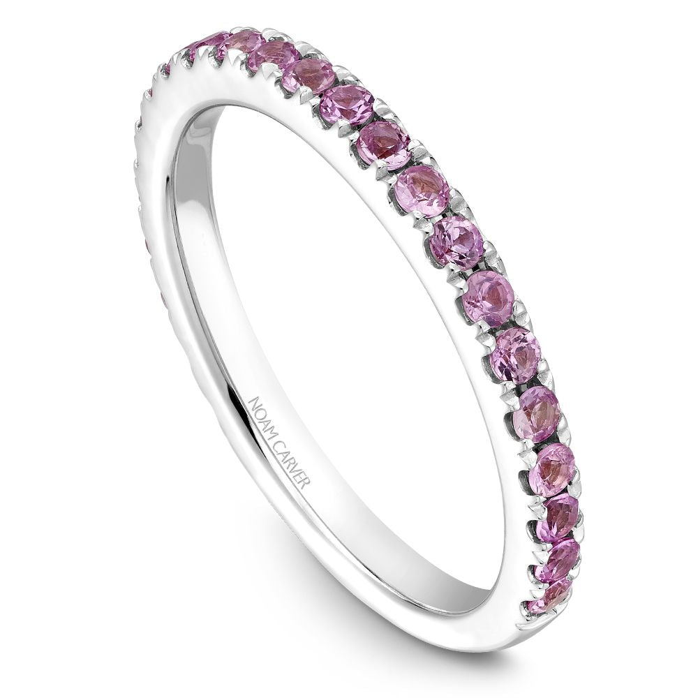 Noam Carver Stackable Collection 0.60cttw. Pink Sapphire Fashion Ring STA3-1-P