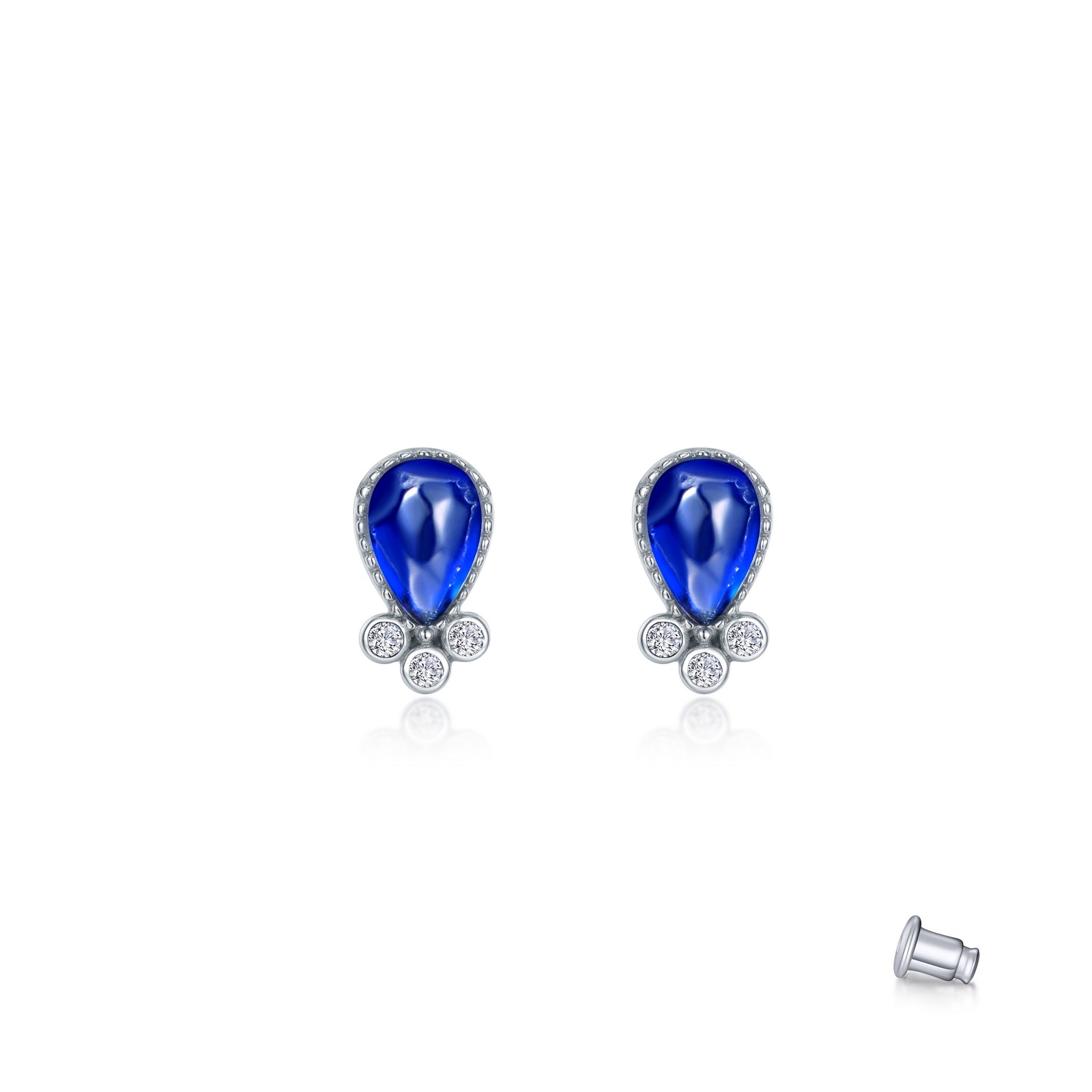 Lafonn Simulated Diamond & Fancy Lab Grown Sapphire Halo Stud Earrings SYE003SP00