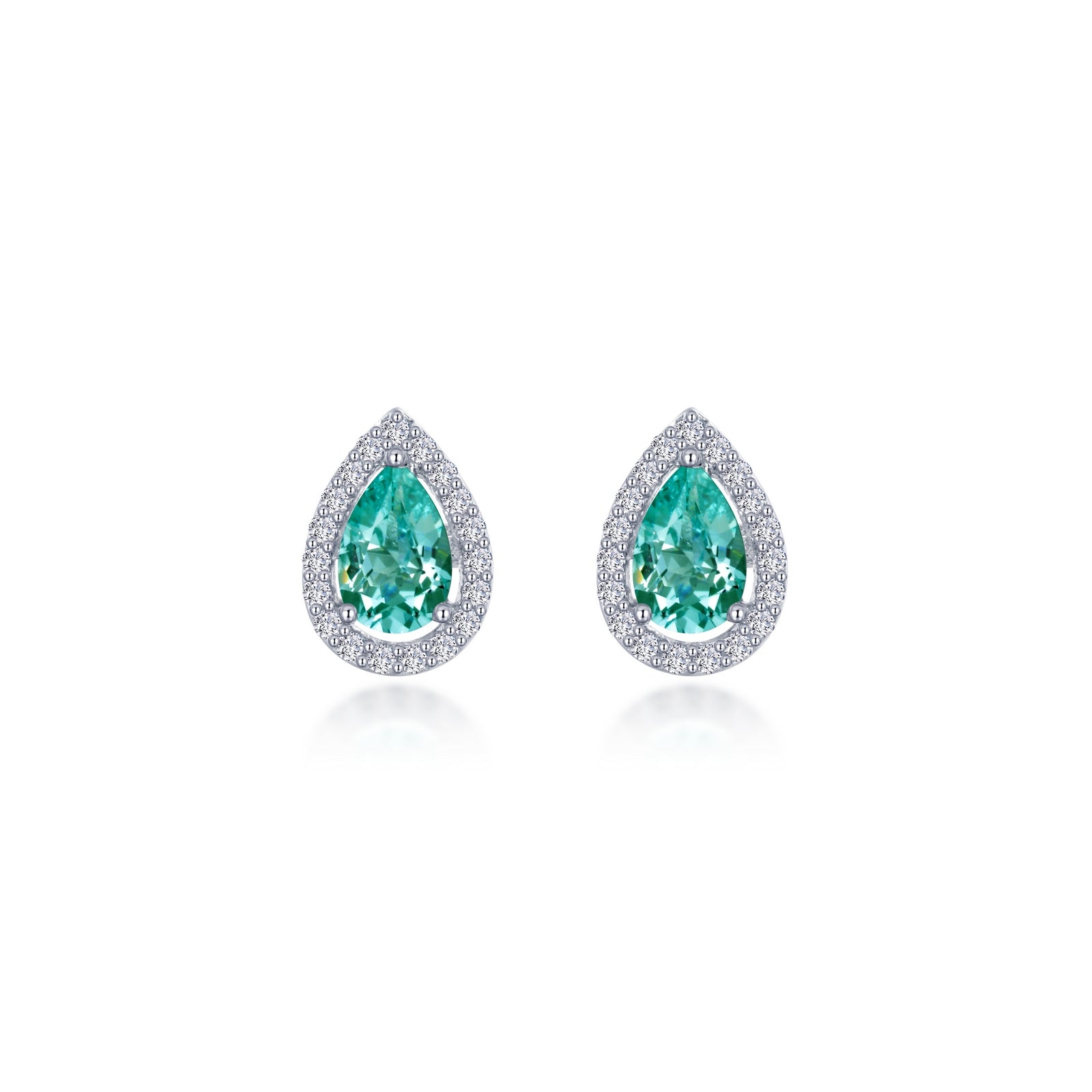 Lafonn Simulated Diamond & Fancy Lab Grown Sapphire Halo Stud Earrings SYE011GP00