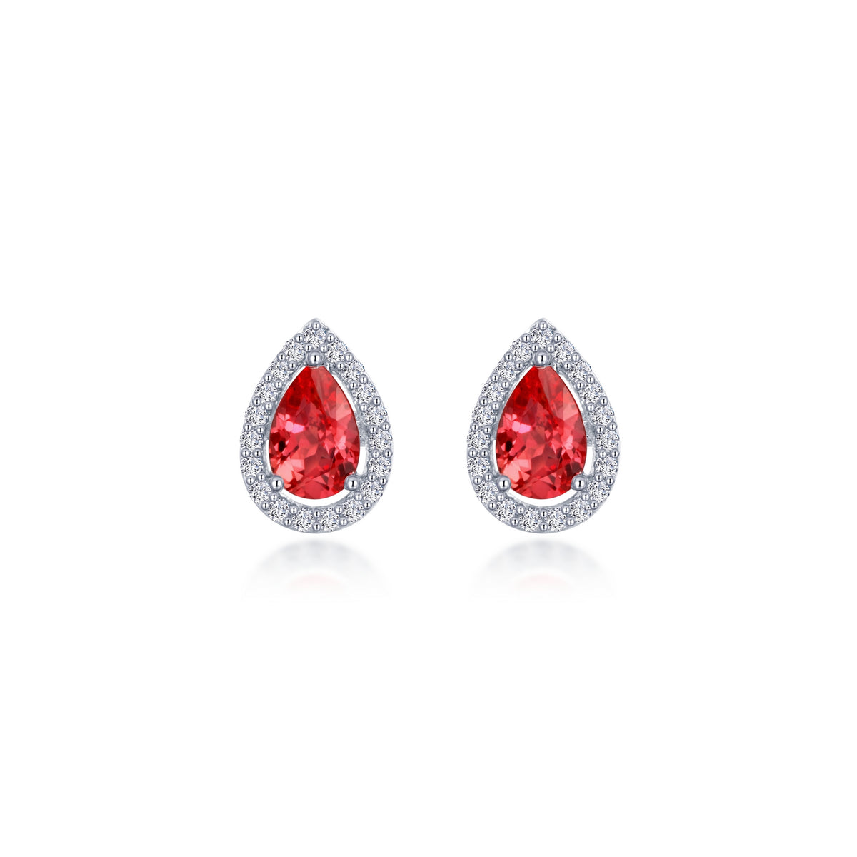 Lafonn Simulated Diamond &amp; Fancy Lab Grown Sapphire Halo Stud Earrings SYE011RP00