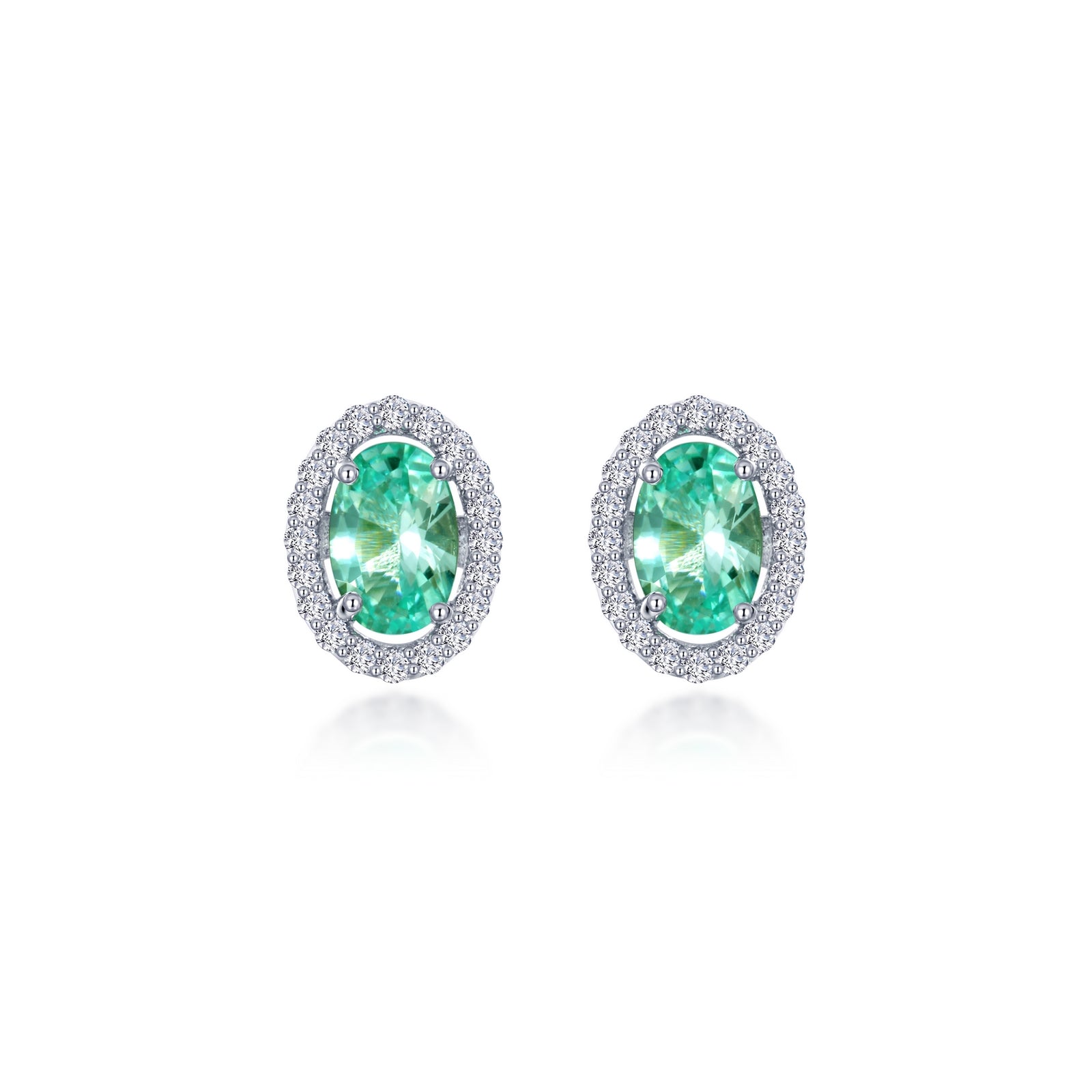 Lafonn Simulated Diamond & Fancy Lab Grown Sapphire Halo Stud Earrings SYE012GP00