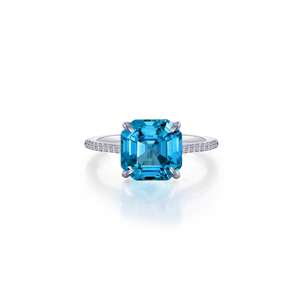 Lafonn Simulated Diamond & Fancy Lab Grown Sapphire Solitaire Ring SYR004BP