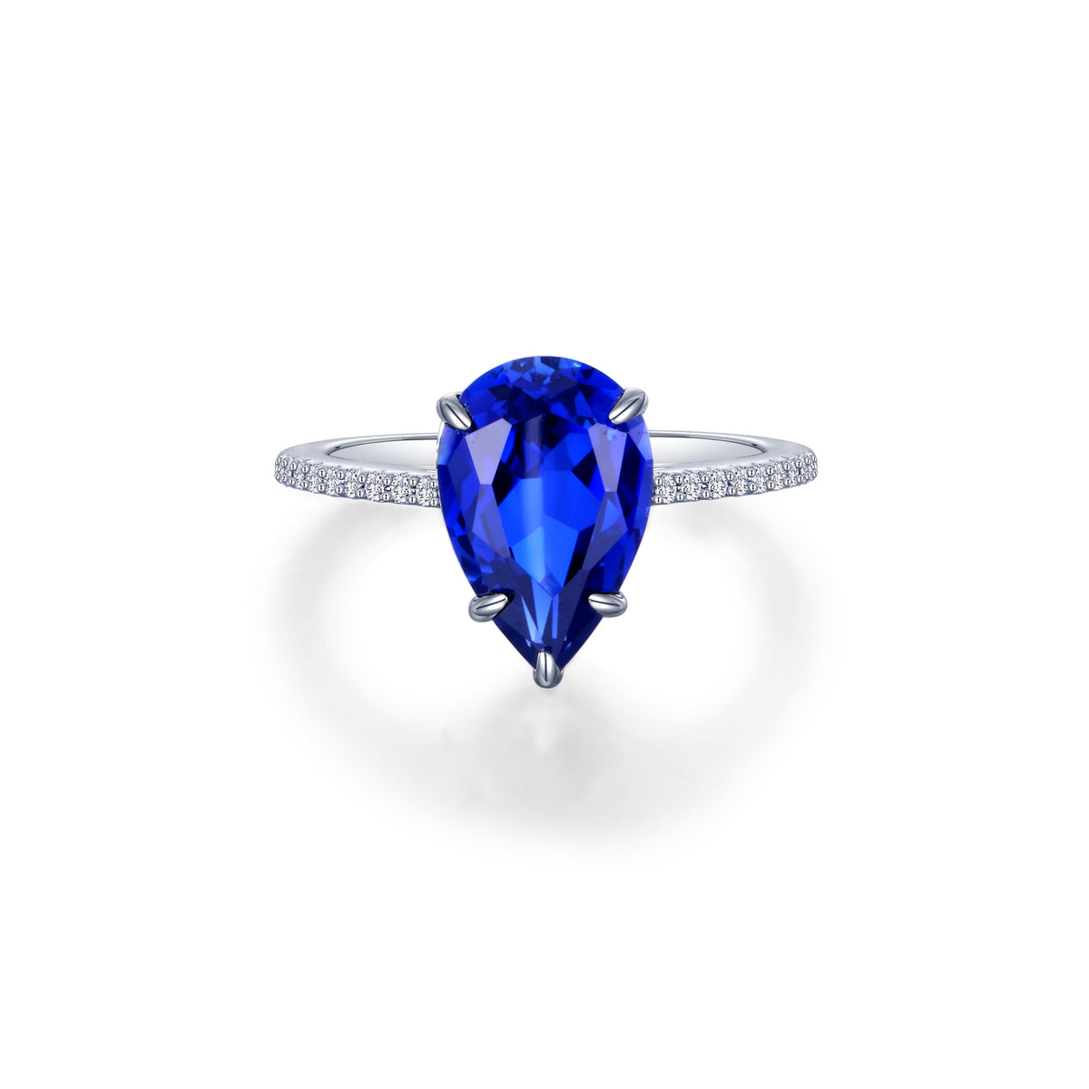 Lafonn Simulated Diamond &amp; Fancy Lab Grown Sapphire Solitaire Ring SYR005SP