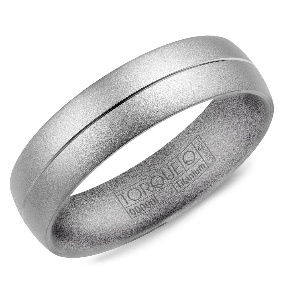 Torque Titanium Collection 6MM Wedding Band with Sandblast Finish TI-0011-R10