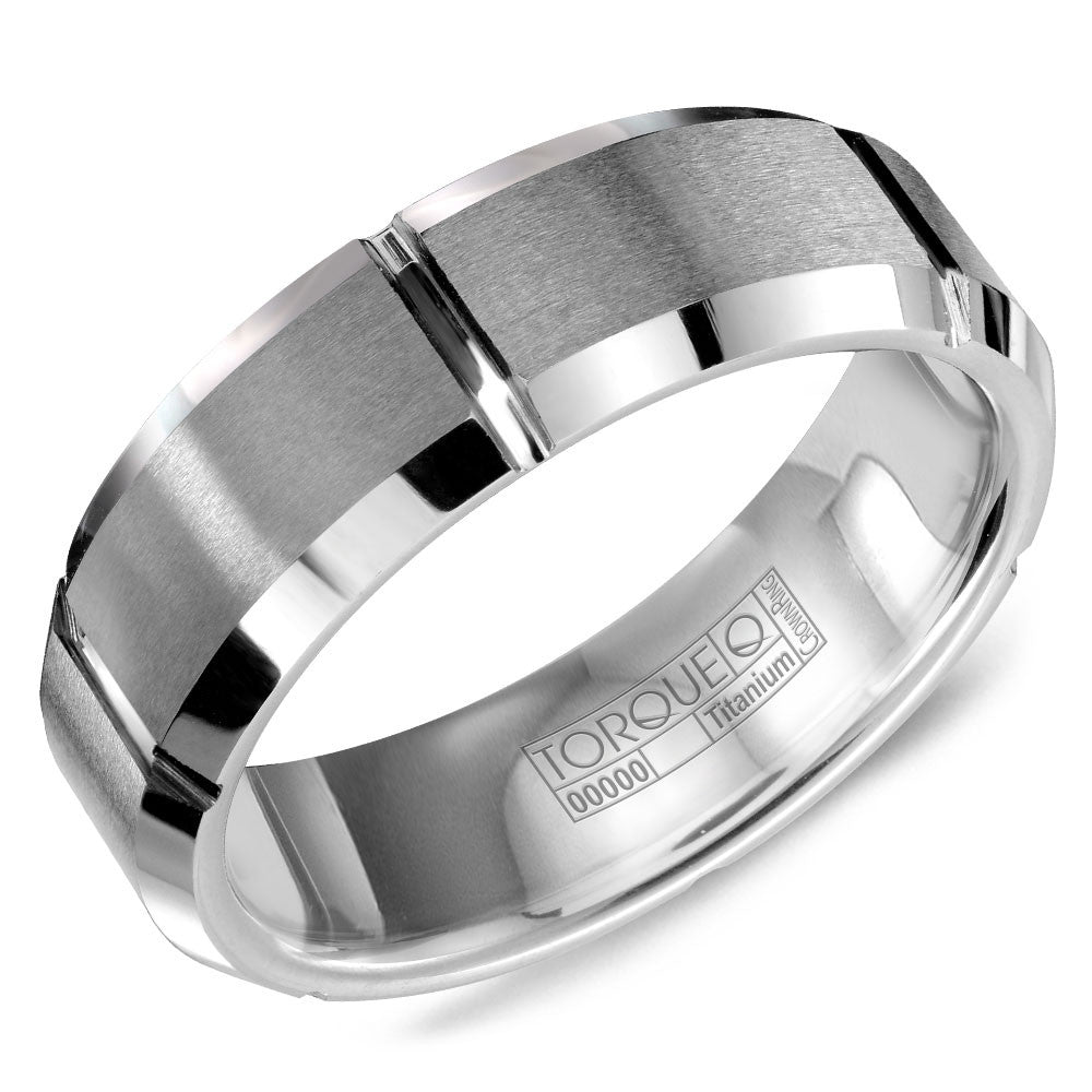 Torque Tungsten Collection 7MM Wedding Band with Beveled Edges TU-0001