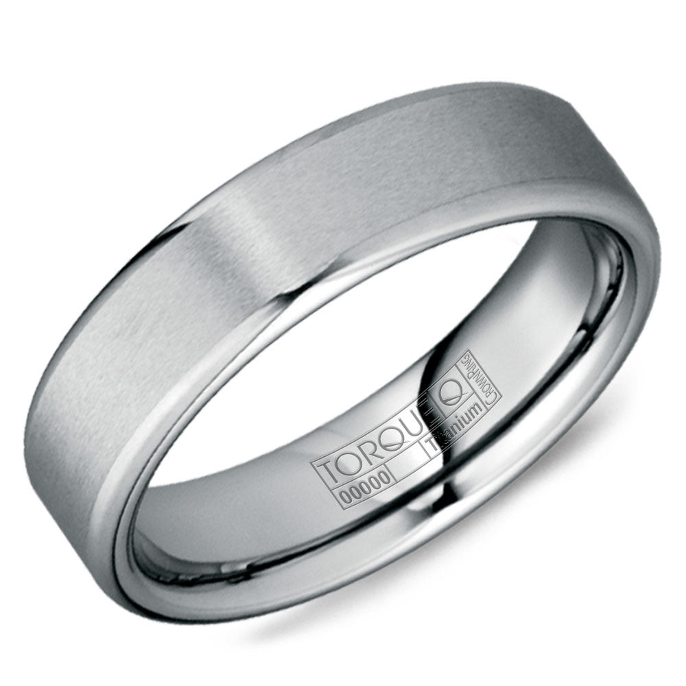Torque Tungsten Collection 6MM Wedding Band with Brushed Finish TU-0004