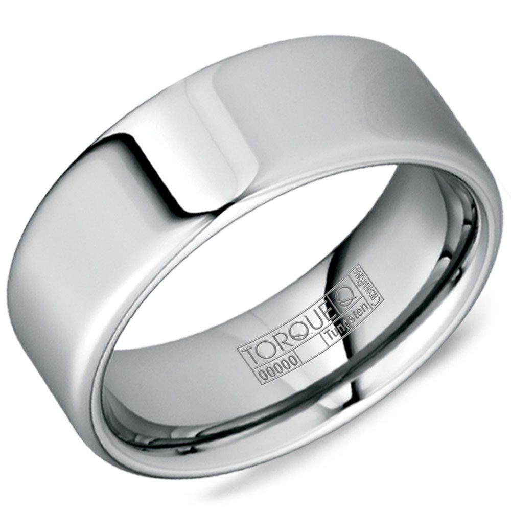 Torque Tungsten Collection 8MM Wedding Band with Polished Finish TU-0505