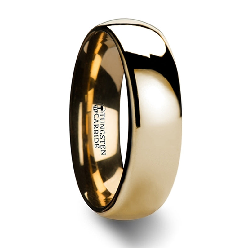 Thorsten Oro Domed Gold Tungsten Wedding Ring (4-10mm) W1967-DPGT