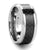 Thorsten Maximus Tungsten Carbide Wedding Ring w/ Black Carbon Fiber Inlay (4-10mm) W281-BCFT