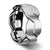 Thorsten Forever White Tungsten Ring with Brushed Carved Infinity Symbol Design (6-10mm) W2963-BTCI