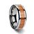Thorsten Vermillion Red Oak Wood Inlaid Tungsten Carbide Ring w/ Bevels (6-10mm) W3068-RWWI