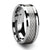 Thorsten Ultimus Beveled Tungsten Cardibe Ring with White Carbon Fiber Inlay (4-10mm) W335-WCFT