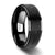 Thorsten Warrior Raised Hammer Finish Step Edge Black Ceramic Carbide Wedding Band w/ Brushed Finish (6-8mm) W4438-RHBC