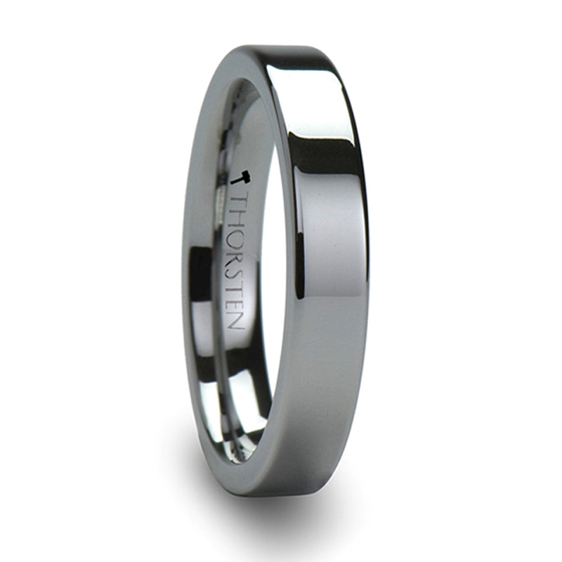 Thorsten Spartan Tungsten Carbide Ring Flat Profile w/ High Polish Finish (4-10mm) W858-FPB