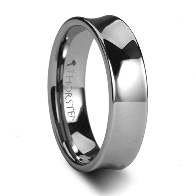 Thorsten Washington Concave Tungsten Carbide Ring w/ Polish Finish (4-8mm) W868-CPR
