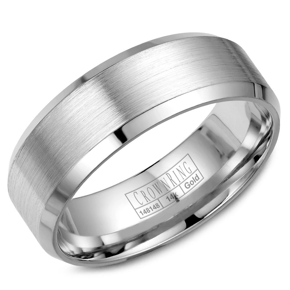 CrownRing 8MM Wedding Band with Sandpaper Finish WB-7131