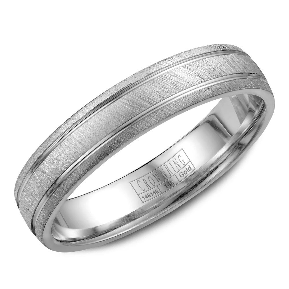 CrownRing 4.5MM Wedding Band with Textured Finish WB-7929