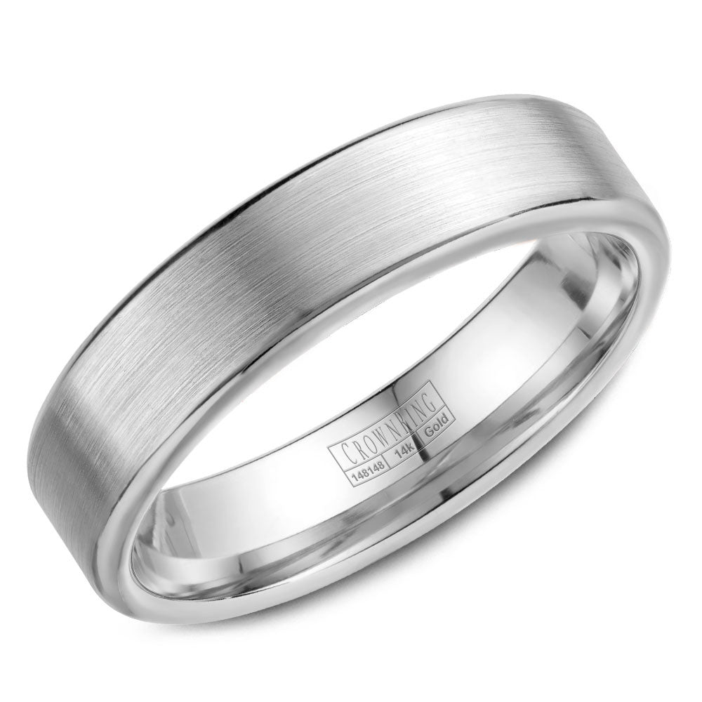 CrownRing 5.5MM Wedding Band with Brushed Finish WB-9096