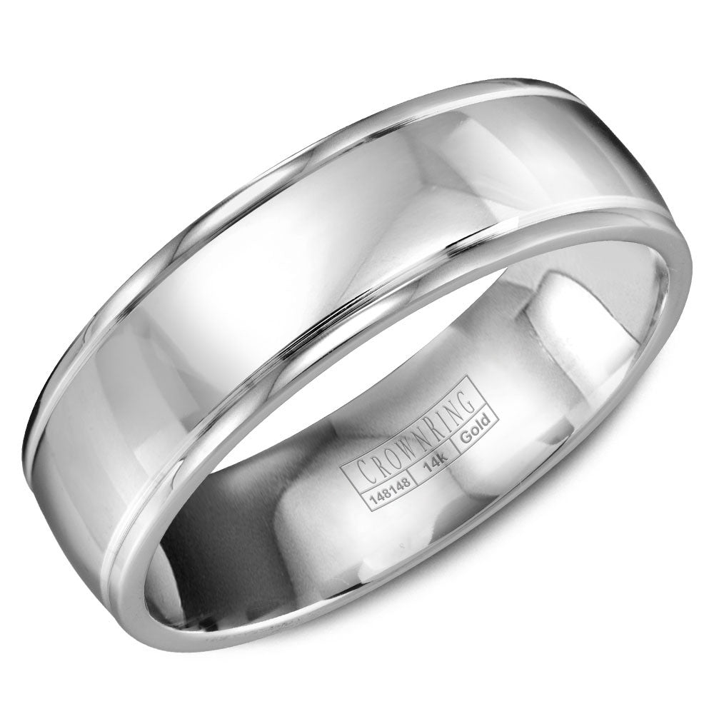 CrownRing 6.5MM Wedding Band with Line Detailing WB-9546