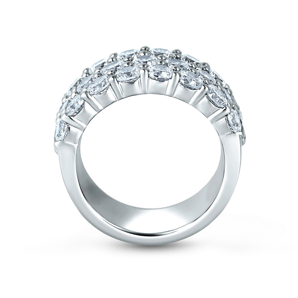 A. Jaffe Three Row Shared Prong Diamond Anniversary Ring WR0825/207