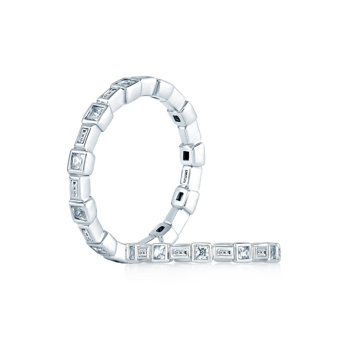A. Jaffe Princess and Baguette Diamond Eternity Anniversary Ring WR0840/65