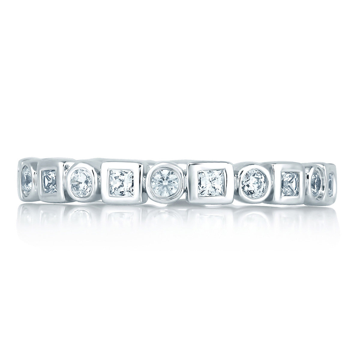 A. Jaffe Round & Princess Diamond Eternity Anniversary Ring WR0841/61