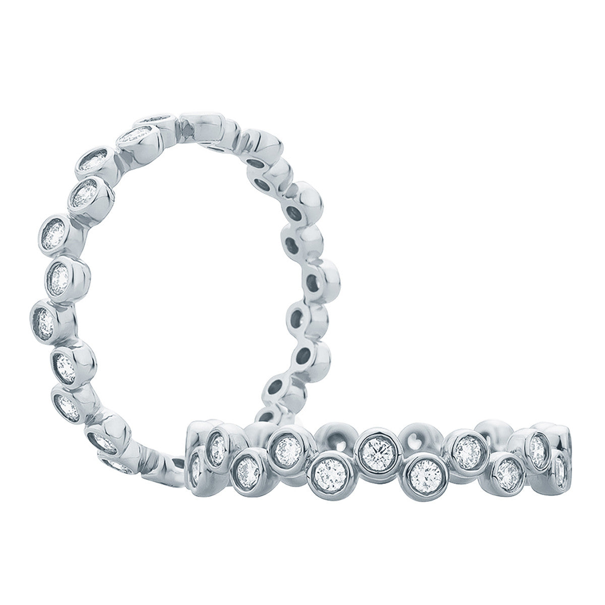 A. Jaffe Modern Bubble Diamond Eternity Stackable Band WR0842/47