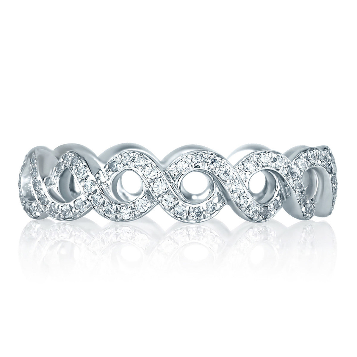 A. Jaffe Vine Motif Eternity Diamond Stackable Anniversary Ring WR0850/47