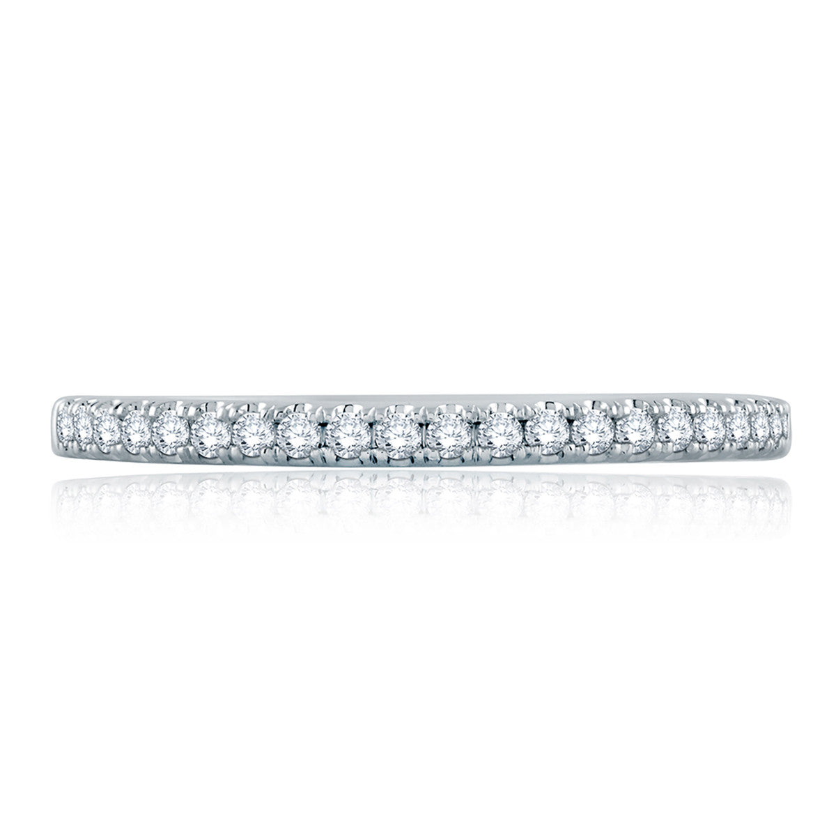 A. Jaffe French Pave Half Circle Diamond Stackable Band WR1044/16