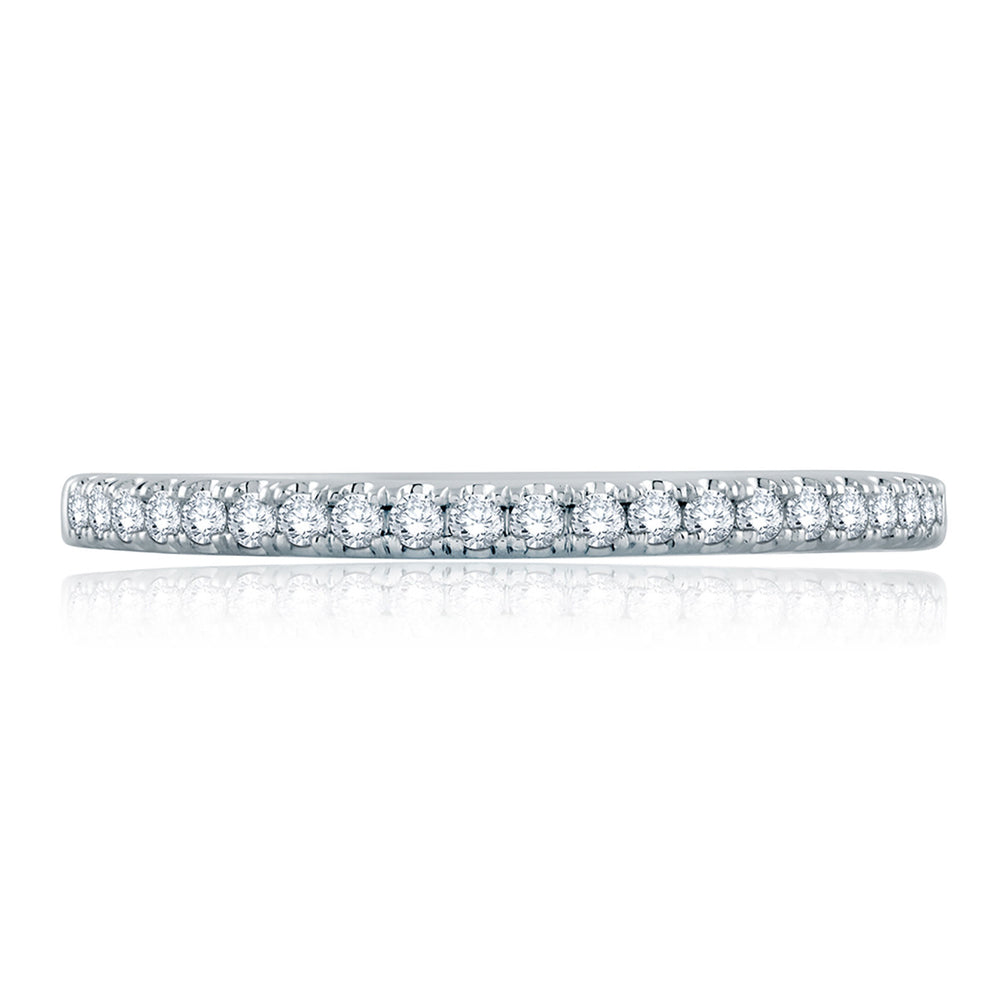 A. Jaffe French Pave Half Circle Diamond Stackable Band WR1044/16