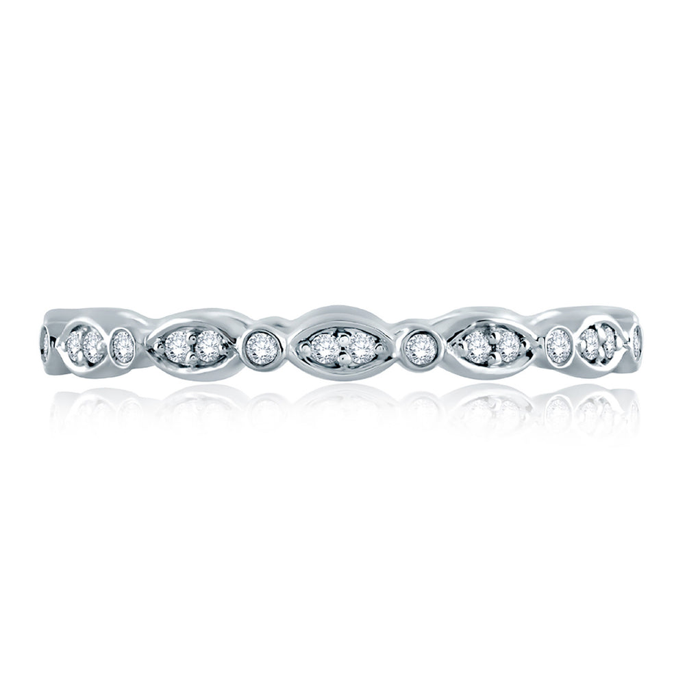 A. Jaffe Marquise and Round Shape Diamond Stackable Band WR1045/18